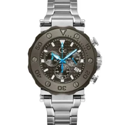 Montre Homme Diver Code Chrono en Acier inoxydable 316L argentée-Guess Collection Clearance