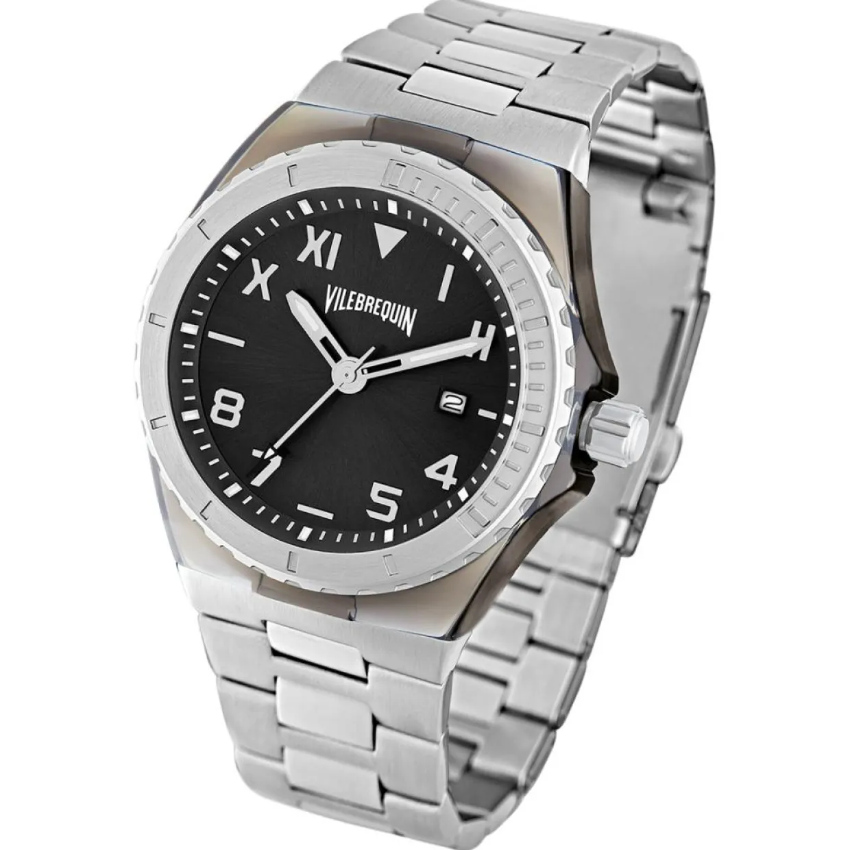 Montre Homme en Acier argentée-Vilebrequin Clearance