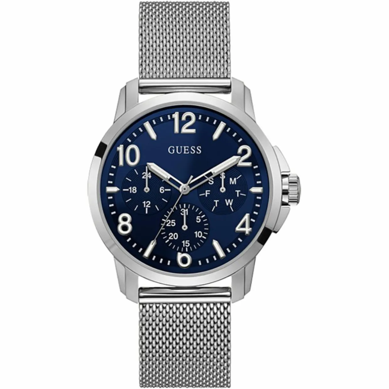 Homme Guess Montres^Montre Homme en Acier argentée