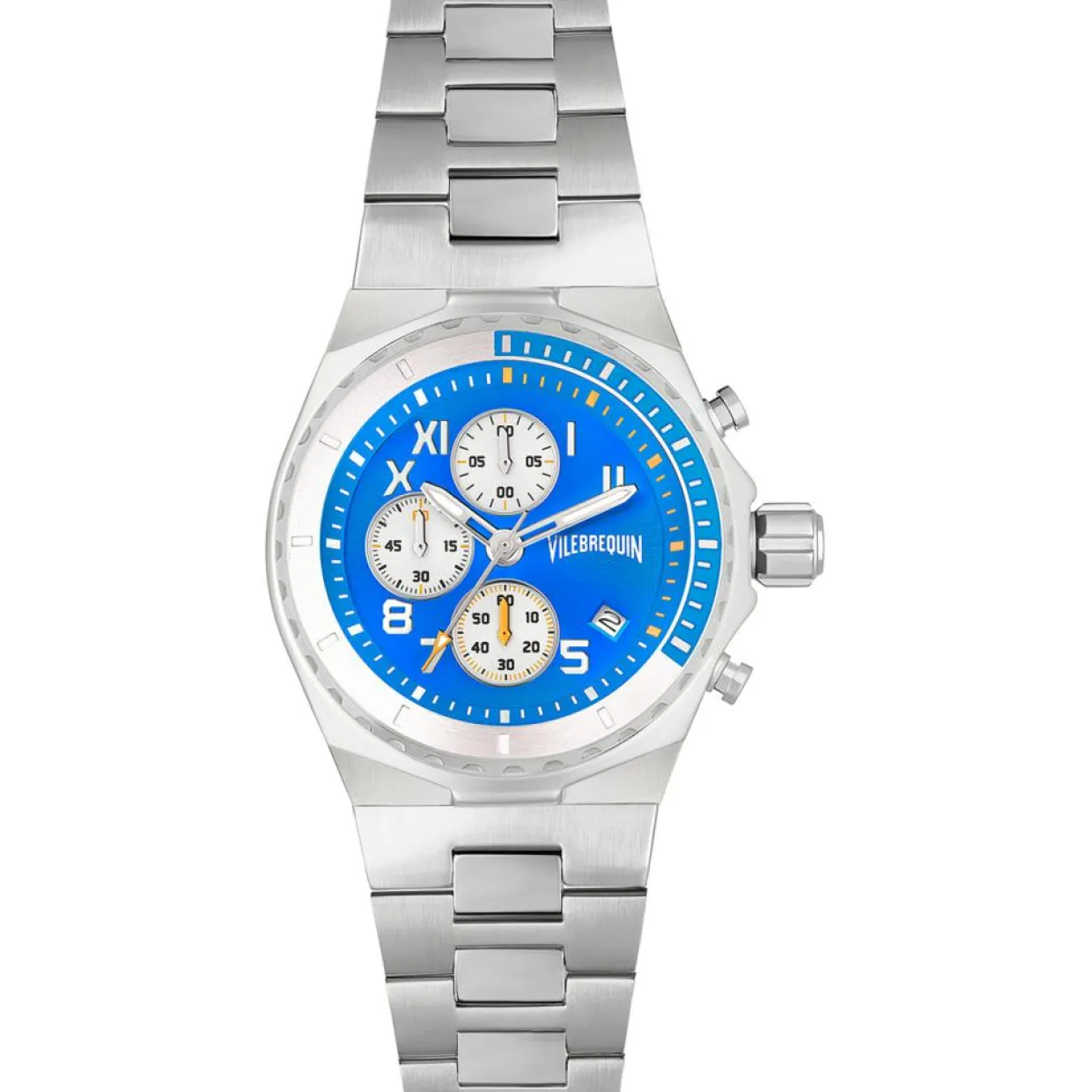 Homme Vilebrequin Montres^Montre Homme en Acier Chronographe argentée