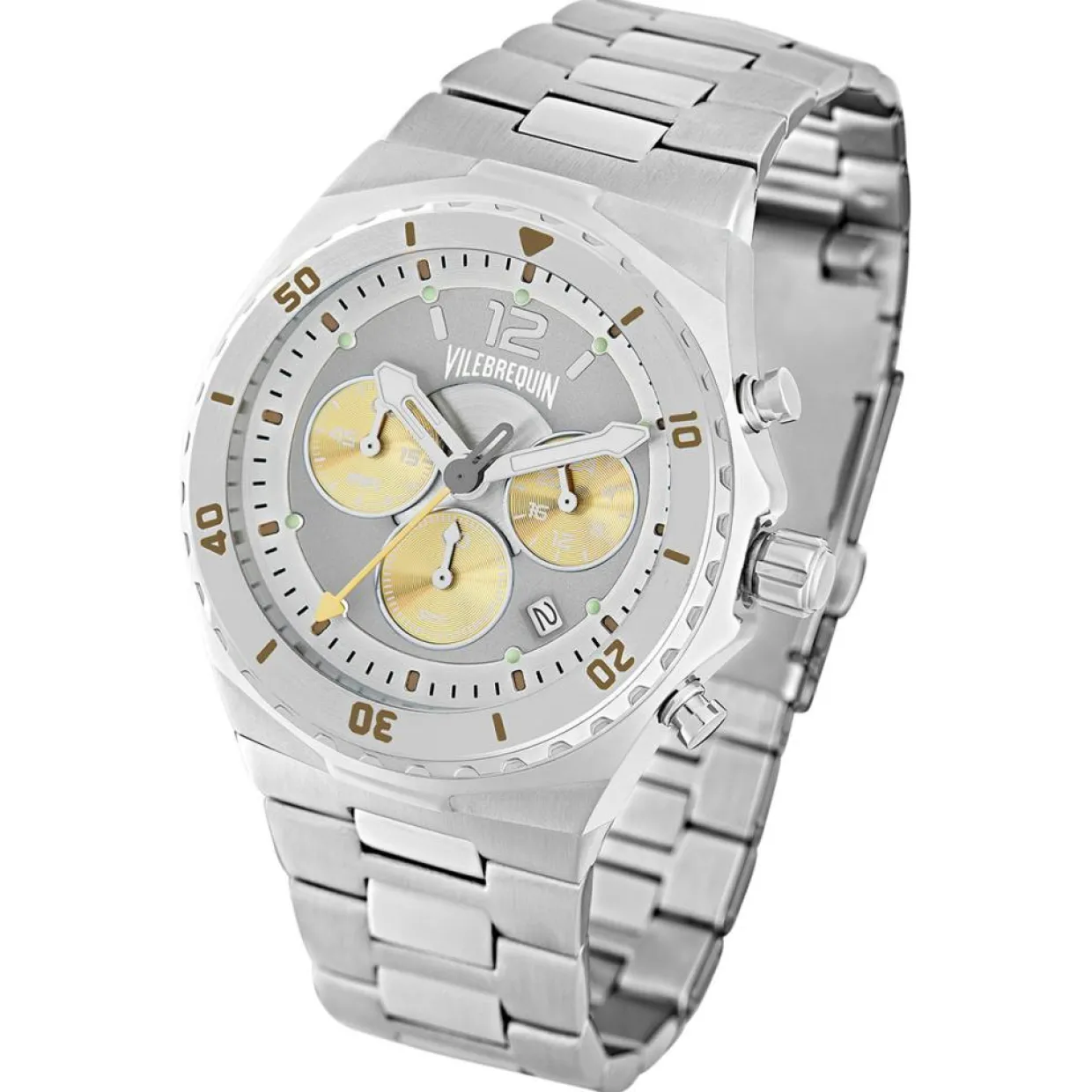Montre Homme en Acier Chronographe argentée-Vilebrequin Online