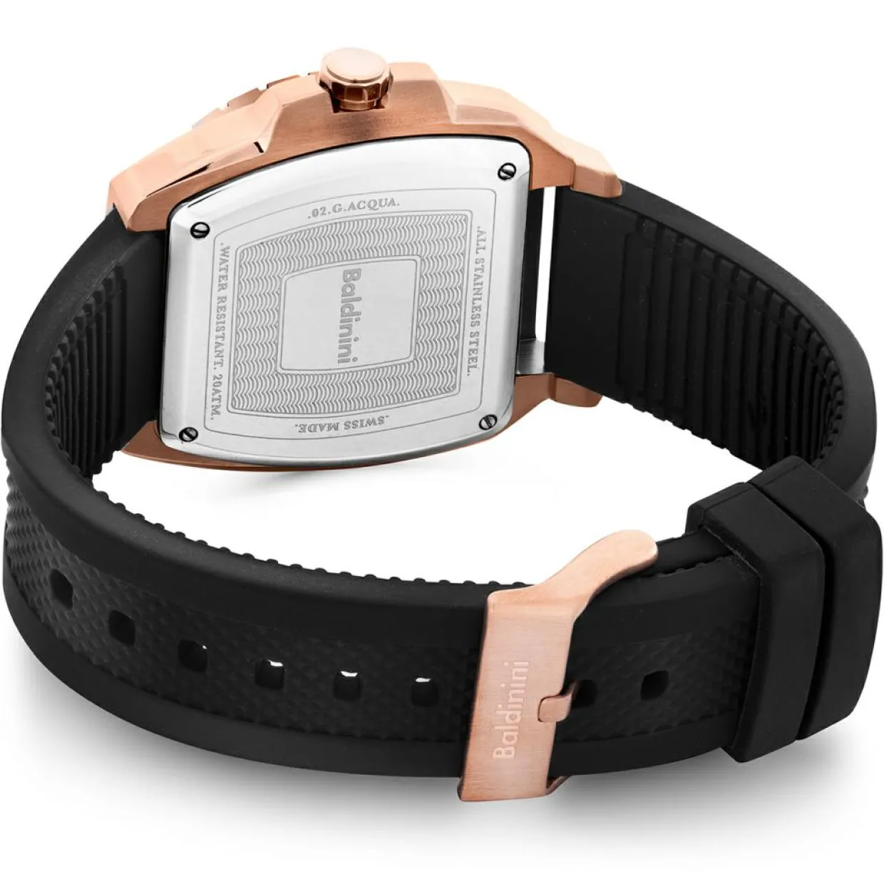 Homme Baldinini Montres^Montre Homme en Caoutchouc Acqua noire