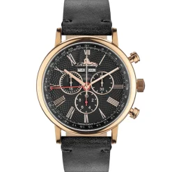 Montre Homme en Cuir Burbank noire-Richtenburg Discount