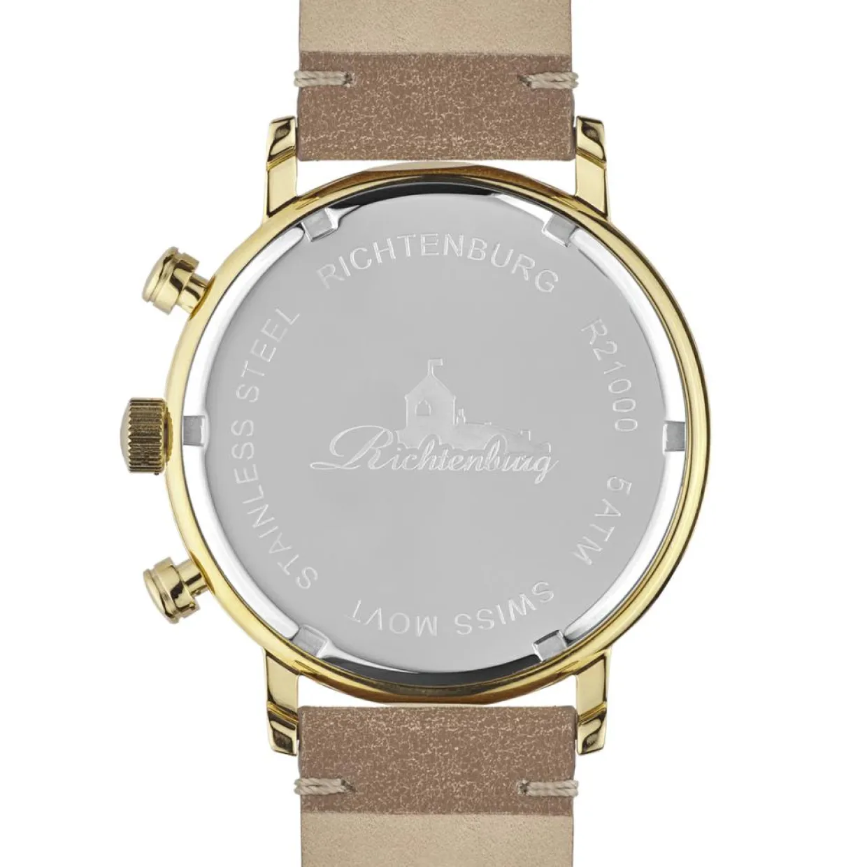 Montre Homme en Cuir Burbank marron/doré-Richtenburg Discount