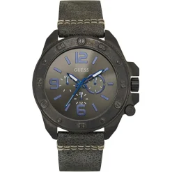 Homme Guess Montres^Montre Homme en Cuir grise