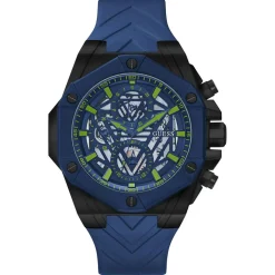 Homme Guess Montres^Montre Homme Formula en Silicone bleue