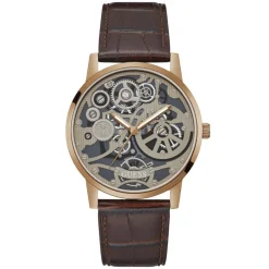 Homme Guess Montres^Montre Homme Gadget en Cuir marron