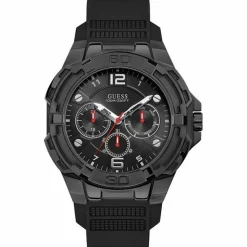 Homme Guess Montres^Montre Homme Genesis en Silicone noire
