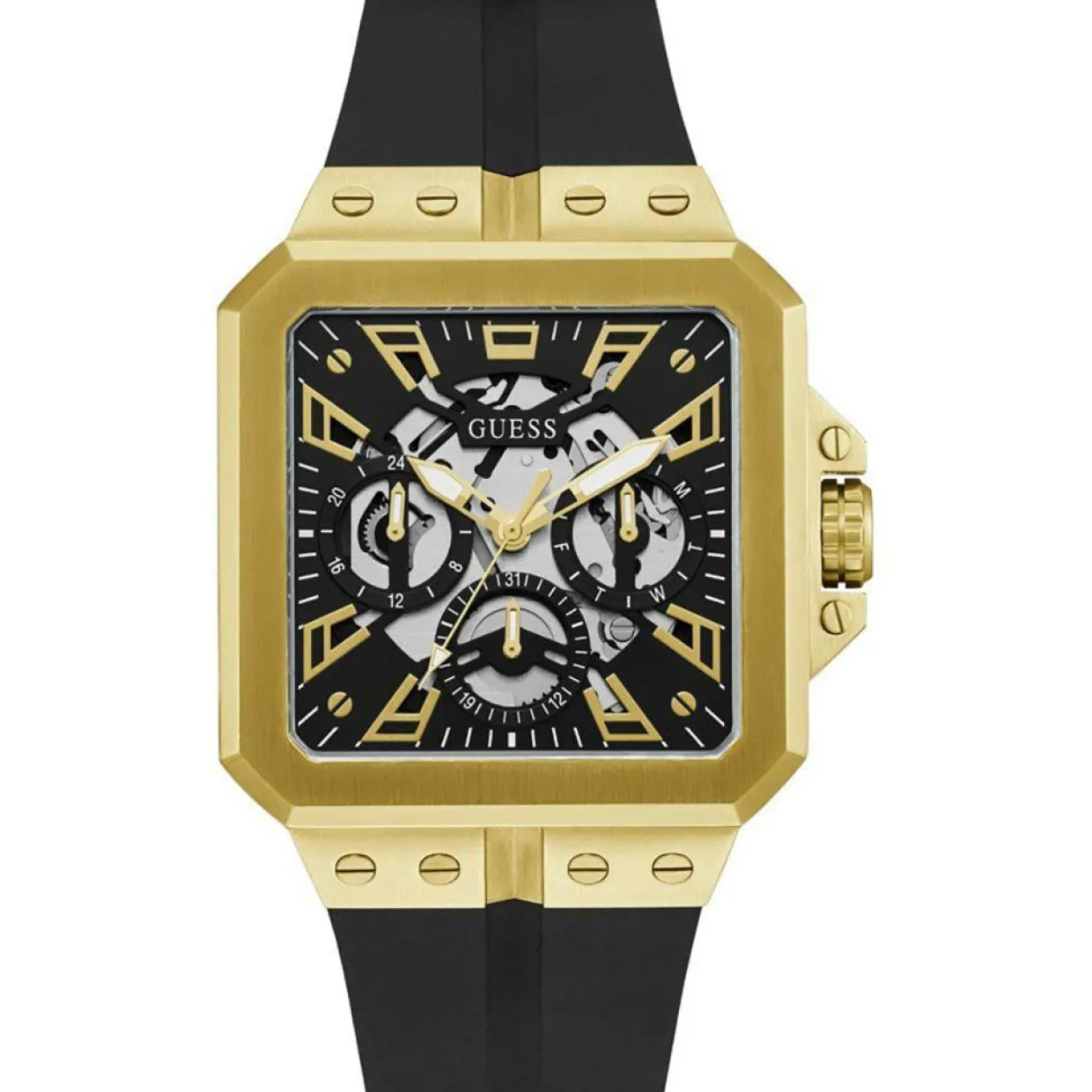 Montre Homme Leo en Silicone noire-Guess Best