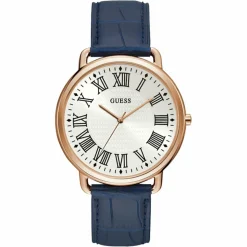 Homme Guess Montres^Montre Homme Lincoln en Cuir bleue