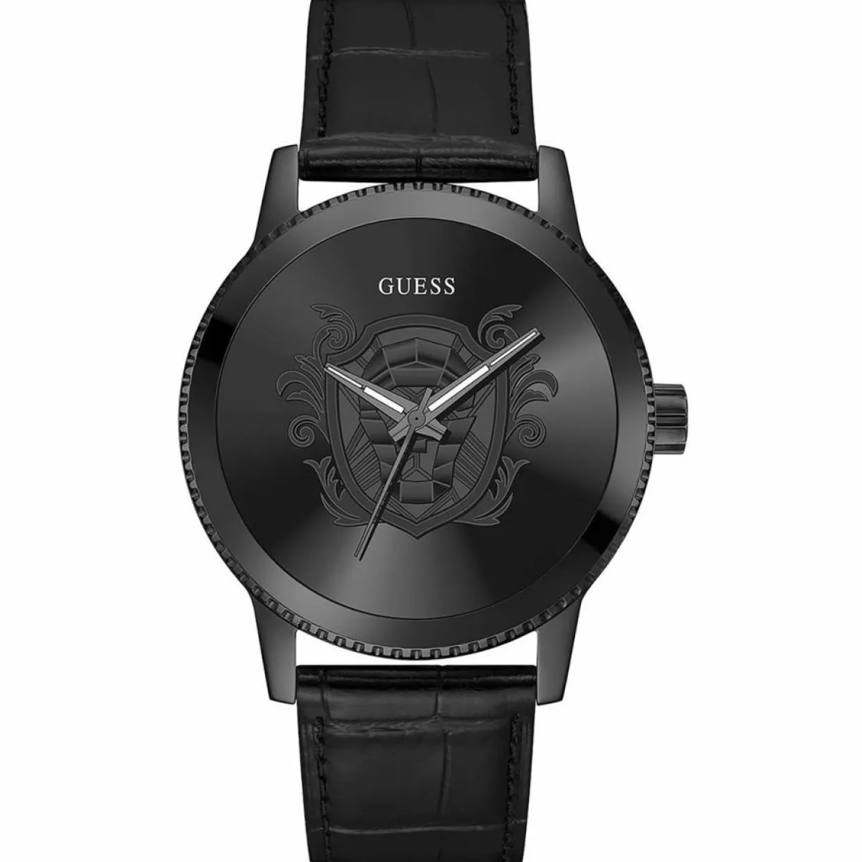 Montre Homme Monarch en Cuir noire-Guess Clearance