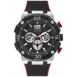 Homme Guess Montres^Montre Homme Navigator en Silicone noire