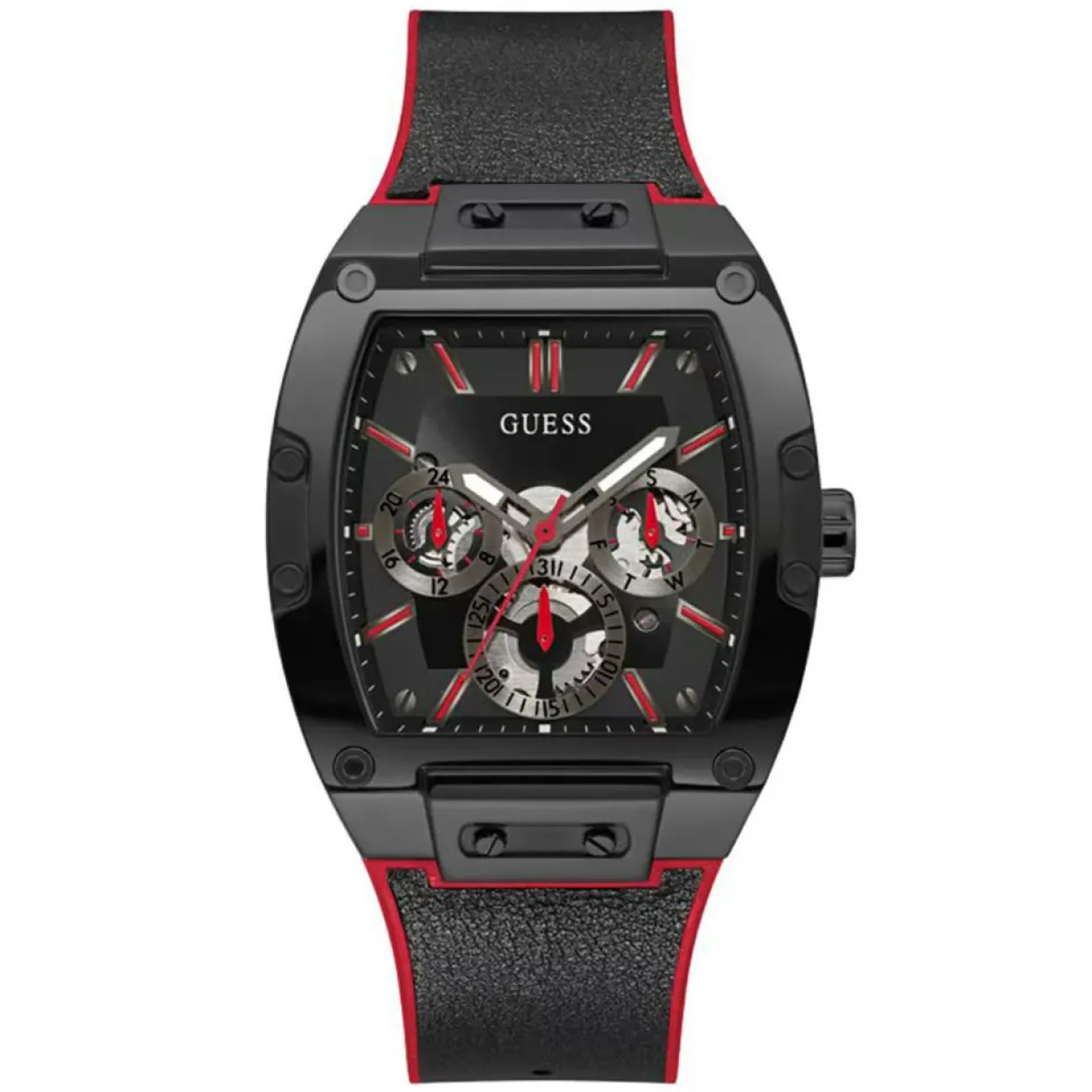 Homme Guess Montres^Montre Homme Phoenix en Silicone noire