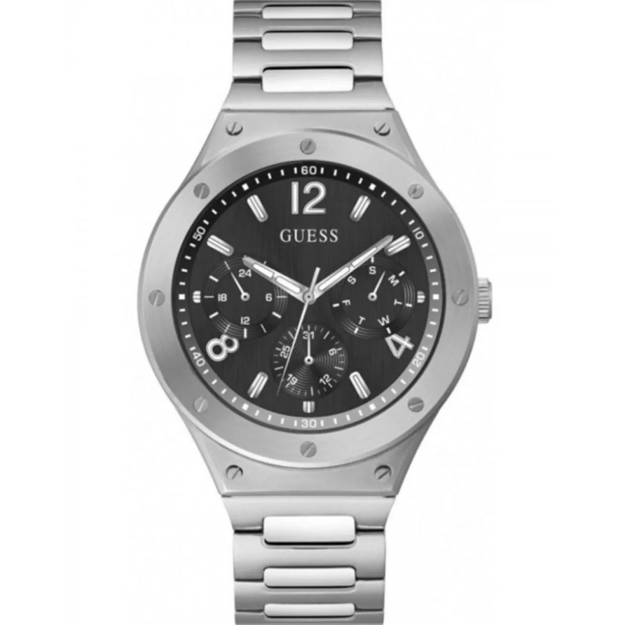 Homme Guess Montres^Montre Homme Scope en Acier argentée
