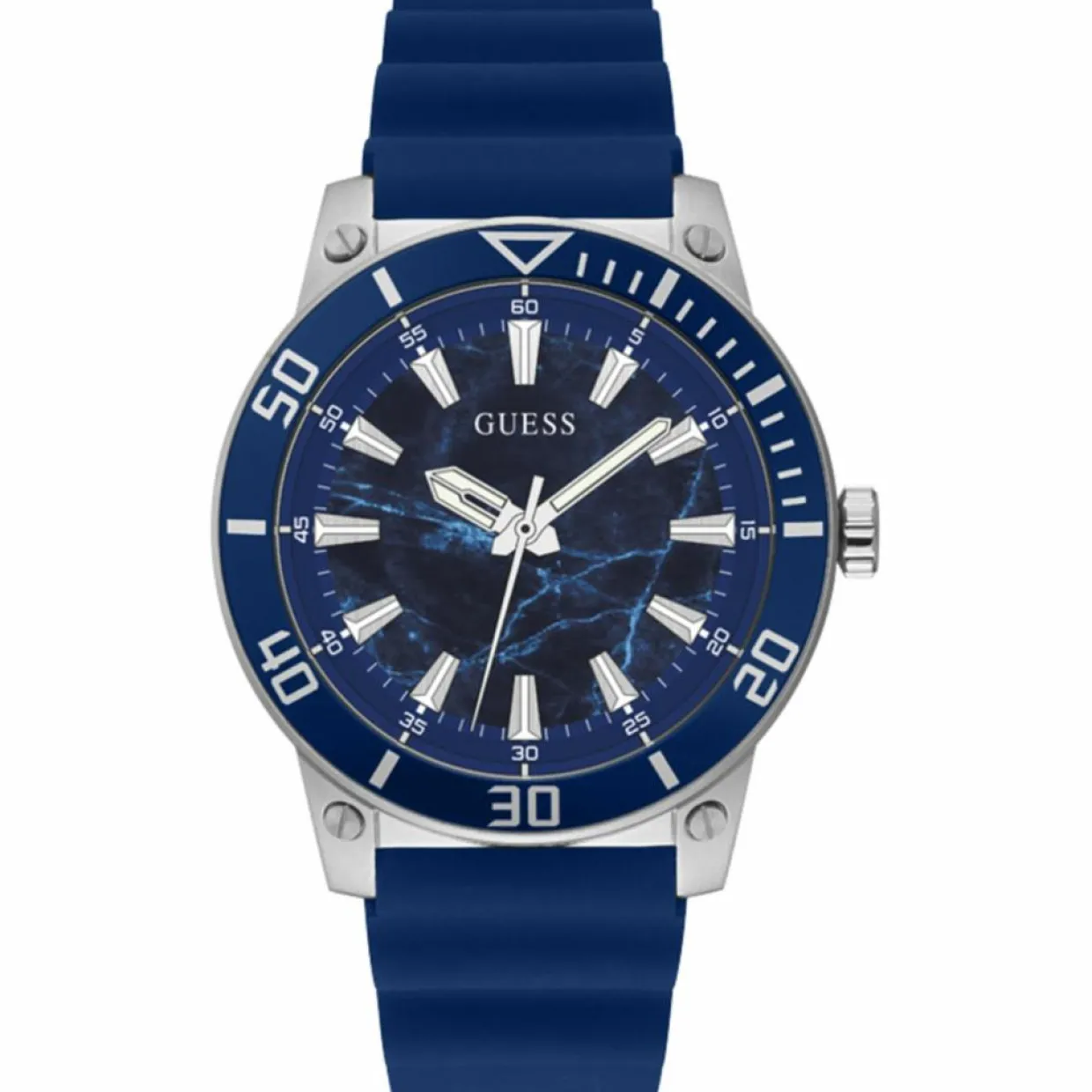 Montre Homme Sport en Silicone bleue-Guess Online