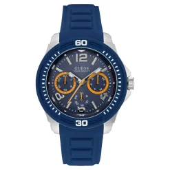 Homme Guess Montres^Montre Homme Tread en Caoutchouc bleue