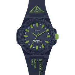 Homme Guess Montres^Montre Solaire Homme Outspoken en Silicone bleu marine