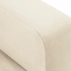 Mazzini Sofas Canapés^Méridienne Velours Droite Venus beige clair - 160x104x90 cm