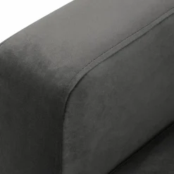 Mazzini Sofas Canapés^Méridienne Velours Gauche Venus grise - 160x104x90 cm