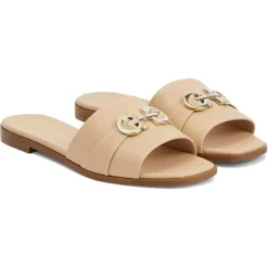 Mules en Cuir beiges-Salvatore Ferragamo Discount