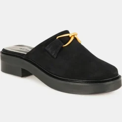 Mules en Cuir sabot noires-By Far Discount