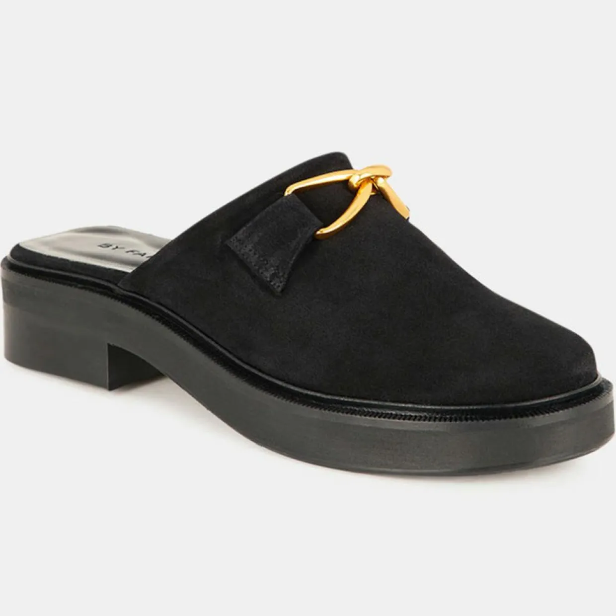 Mules en Cuir sabot noires-By Far Discount