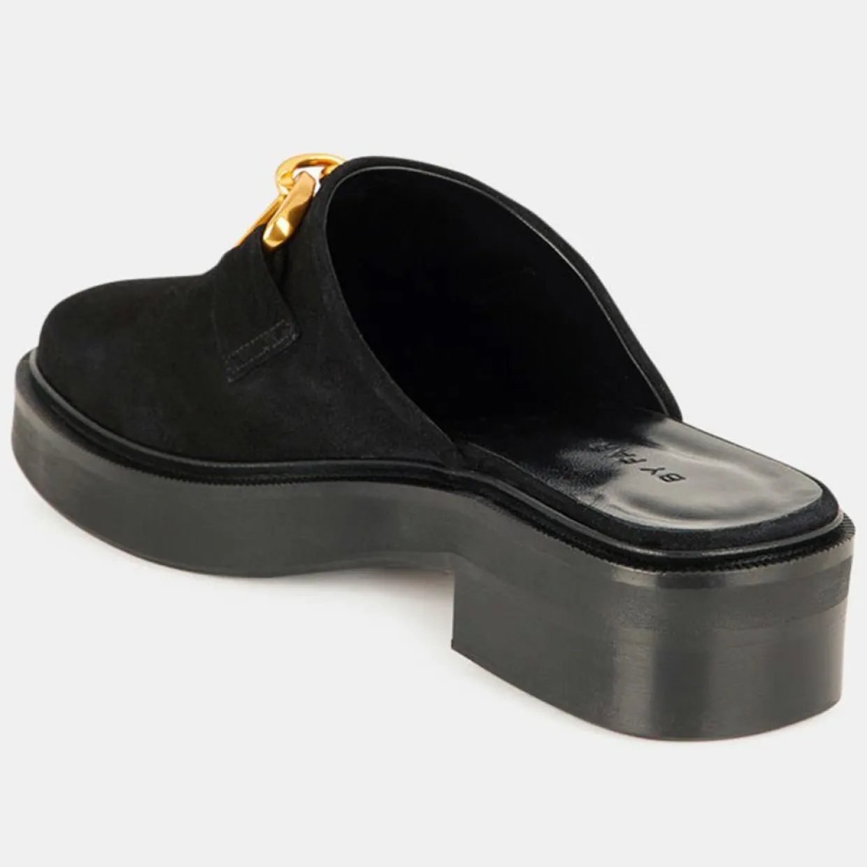 Mules en Cuir sabot noires-By Far Discount