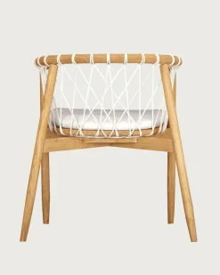 Uniqka Chaises^Nala - Chaise en teck massif et cordage blanc
