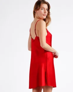 Femme Mr Wonderful Lingerie, Nuit^Nuisette à bretelles rouge