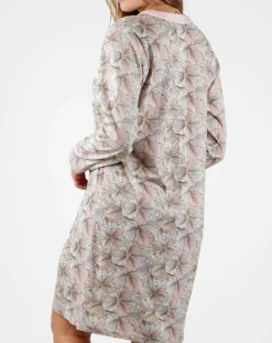 Femme Admas Lingerie, Nuit^Nuisette Fait Avec Amour imprimée rose/gris