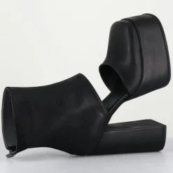 Femme Sort Aarhus Bottines^Open Boots en Cuir 3760 noires - Talon : 13cm