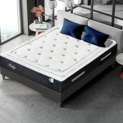 Bellecour Lits^Pack prêt-à-dormir Privilège blanc/gris - 160x200 cm