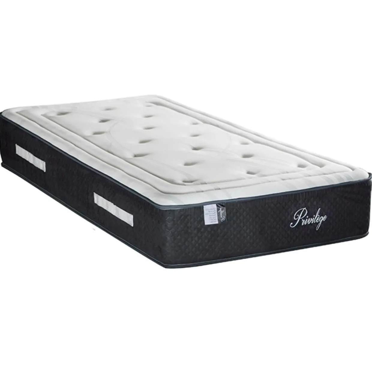 Pack prêt-à-dormir Privilège blanc/gris - 90x200 cm-Bellecour