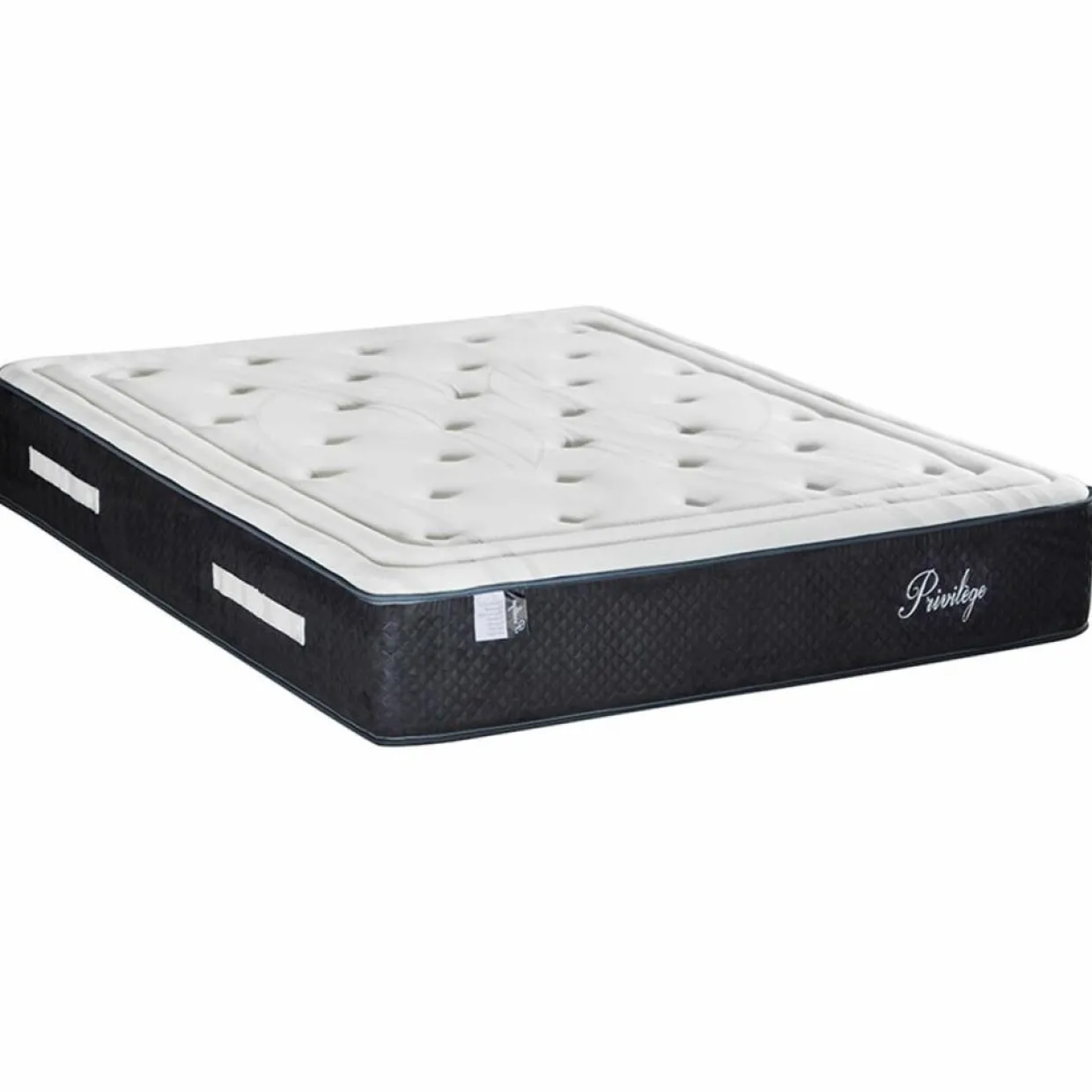 Pack prêt-à-dormir Privilège blanc/gris - 140x190 cm-Bellecour Outlet