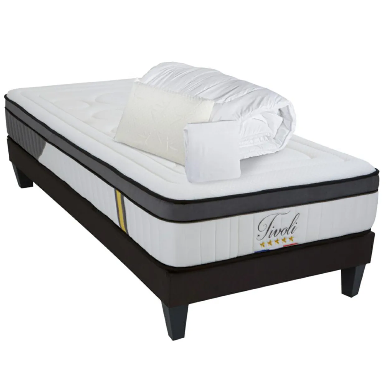 Bellecour Lits^Pack prêt-à-dormir Tivoli blanc - 90x190 cm