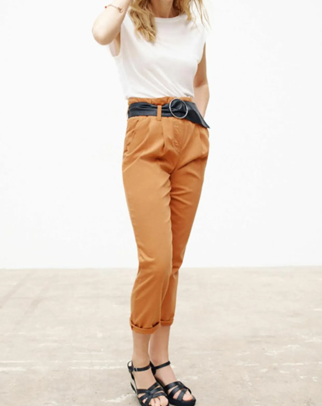 Femme Caroll Pantalons^Pantalon 7/8 fuselé June tabac