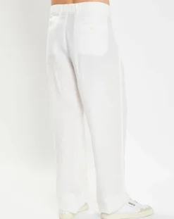 Homme Marc O'Polo Pantalons^Pantalon 100% Lin Mossbo Pant Pinces blanc