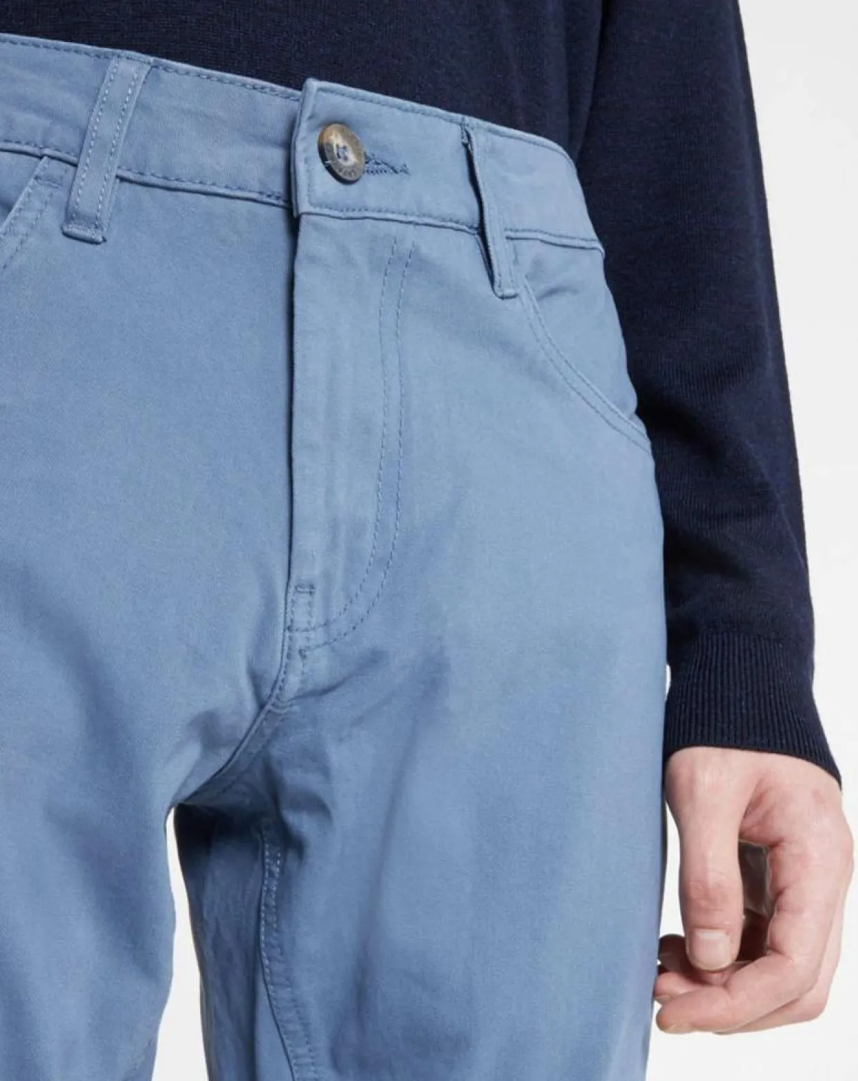 Pantalon ajusté Flex bleu gris-Galeries Lafayette Outlet