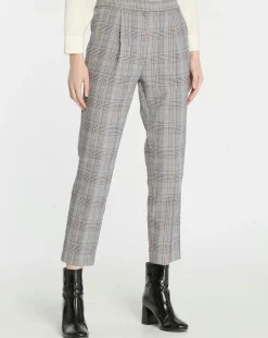 Pantalon ajusté Rink imprimé Prince de Galles gris/noir-Galeries Lafayette Online