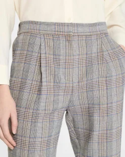 Pantalon ajusté Rink imprimé Prince de Galles gris/noir-Galeries Lafayette Online