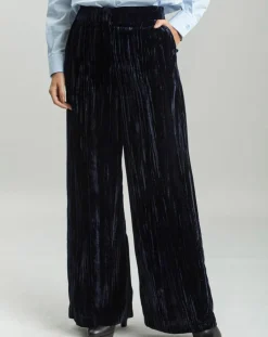 Pantalon ample en Velours Lizy nuit-Lauren Vidal Sale