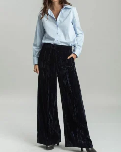 Pantalon ample en Velours Lizy nuit-Lauren Vidal Sale