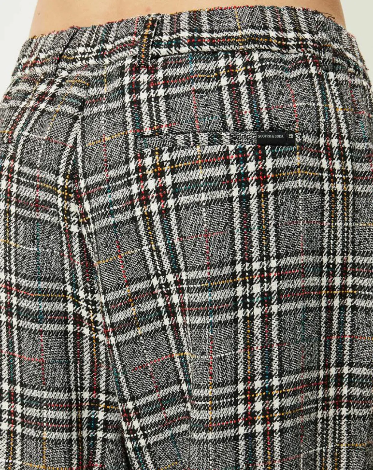 Homme Scotch & Soda Pantalons^Pantalon ample fuselé multicarreaux gris
