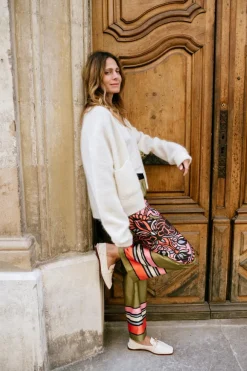 Pantalon Ana vert-Bleu Blanc Rouge Outlet