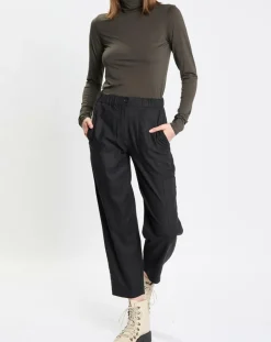 Femme Marc O'Polo Pantalons^Pantalon cargo en Laine mélangée noir