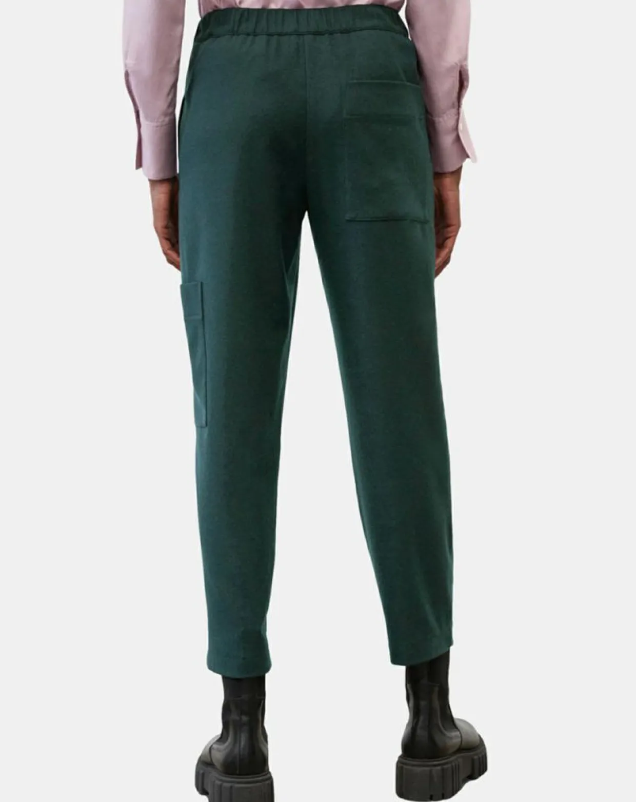 Femme Marc O'Polo Pantalons^Pantalon cargo en Laine mélangée vert foncé