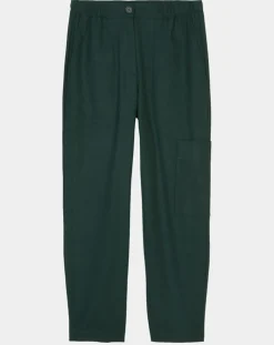 Femme Marc O'Polo Pantalons^Pantalon cargo en Laine mélangée vert foncé
