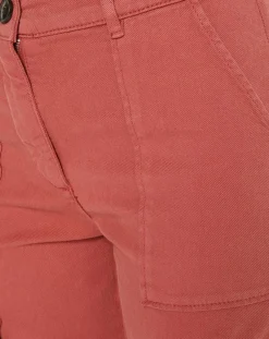 Pantalon cargo en Twill de Coton recyclé Robin rouge foncé-Galeries Lafayette Clearance