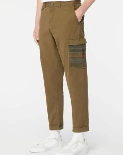 Homme Scotch & Soda Pantalons^Pantalon Cargo Loose Tapered kaki foncé