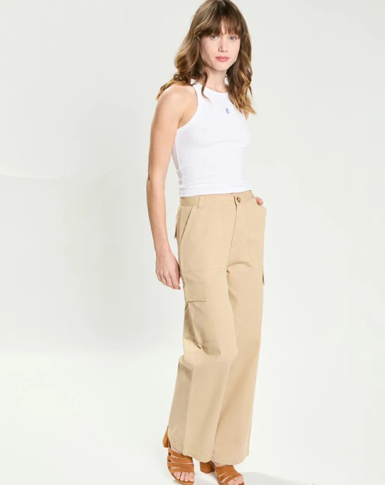 Femme La Petite Etoile Pantalons^Pantalon cargo Pina beige